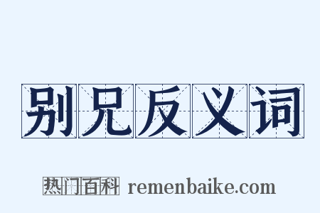 别兄反义词是什么意思的图片